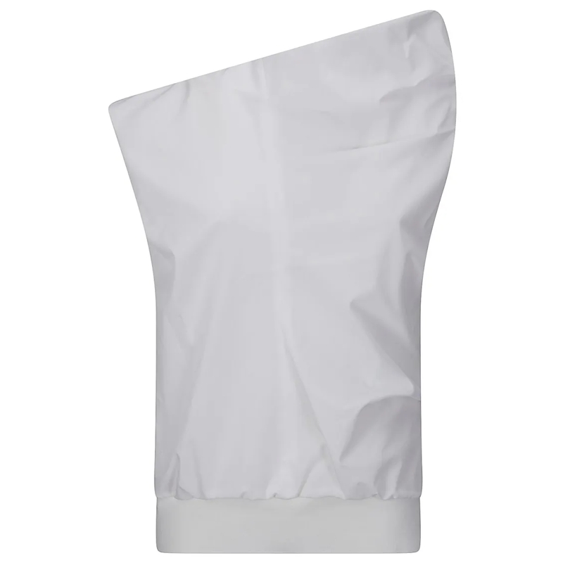 Sacai Top Poplin Pullover With Clean Silhouette And Structur White