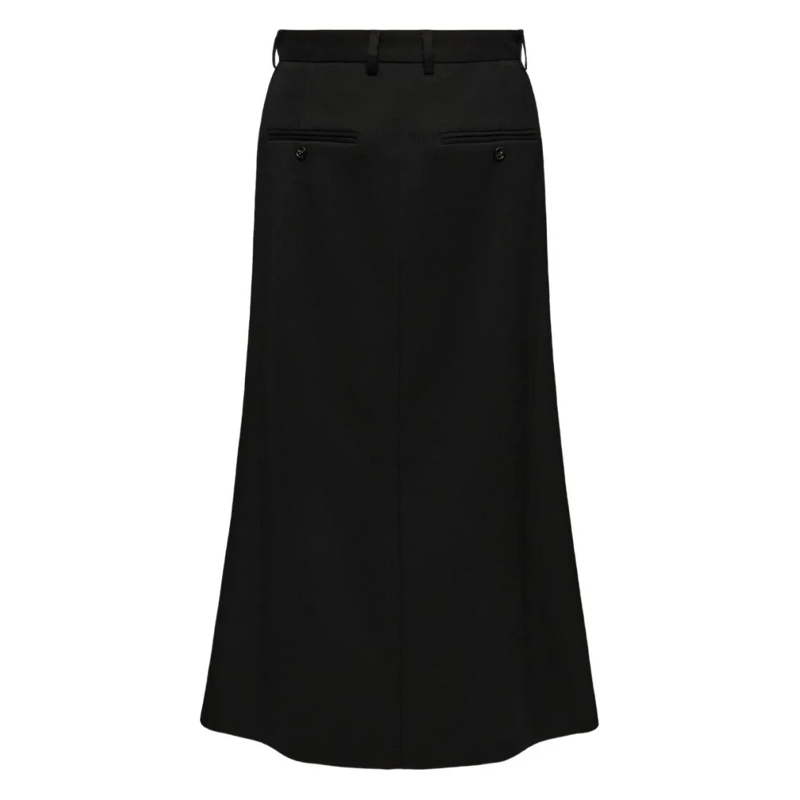 MM6 Maison Margiela Midirock Flared Black Midi Skirt With Structured Design Black