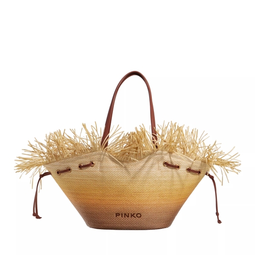 Pinko Pagoda Extra Shopper Cuoio/Giallo/Naturale Shopping Bag