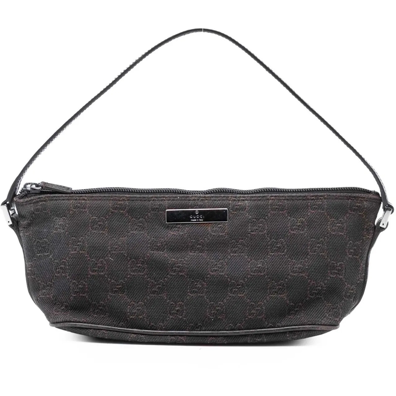 Gucci Sac à bandoulière GG Denim Boat braun