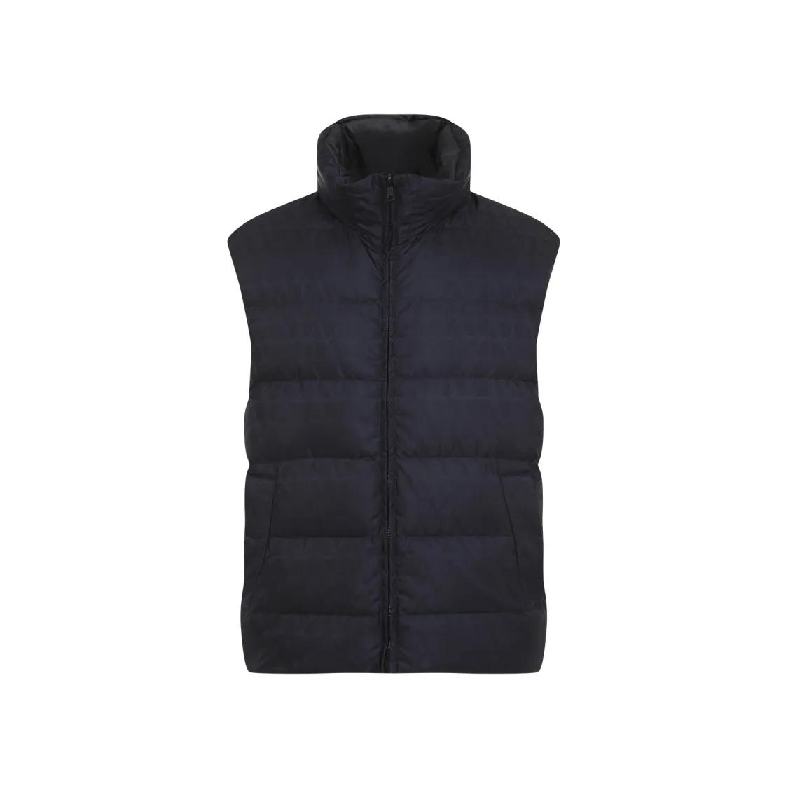 VALENTINO - Down Navy Blue Polyamide Vest - Größe 50 - blau