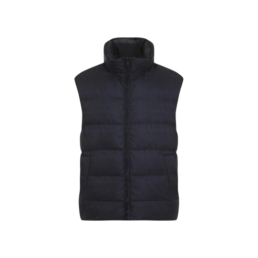 Valentino Donzen jassen Down Navy Blue Polyamide Vest Blue