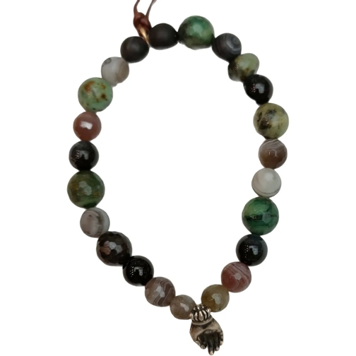 CATHERINE MICHIELS Bracelet Bracelet Mudra Hand bronze agate noire turquoise o mehrfarbig