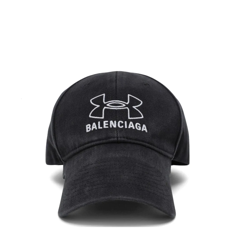 Balenciaga Hoed Black Ua Cap With Adjustable Strap Black