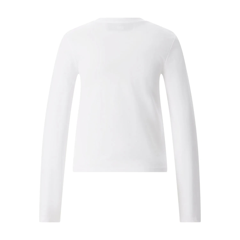 AMI Paris T-Shirt Langarmshirt aus Baumwolle weiß(Image 3)