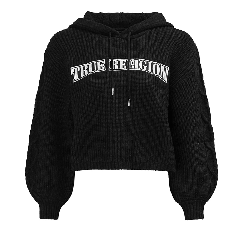 True Religion  Hoodie EMBROIDERY schwarz