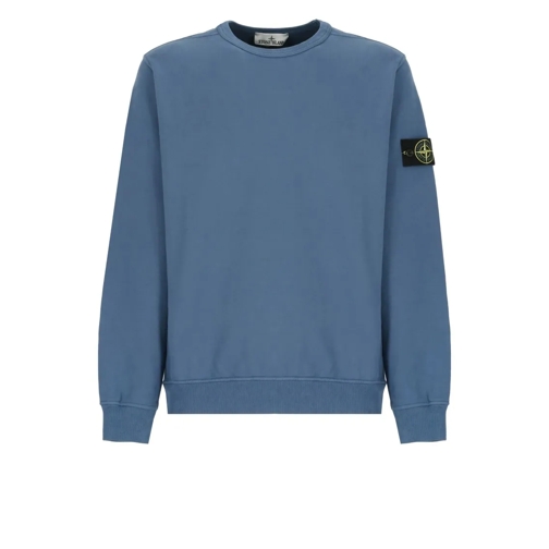 Stone Island Sweatshirt With Logo Blue Felpe