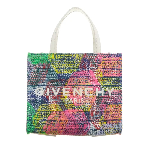 Givenchy Mini G Tote shopping bag in printed 4G denim Denim Mulitcolor Mini Tas