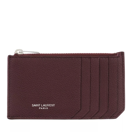 Saint Laurent Fragments Card Holder Leather Rouge Legion Korthållare