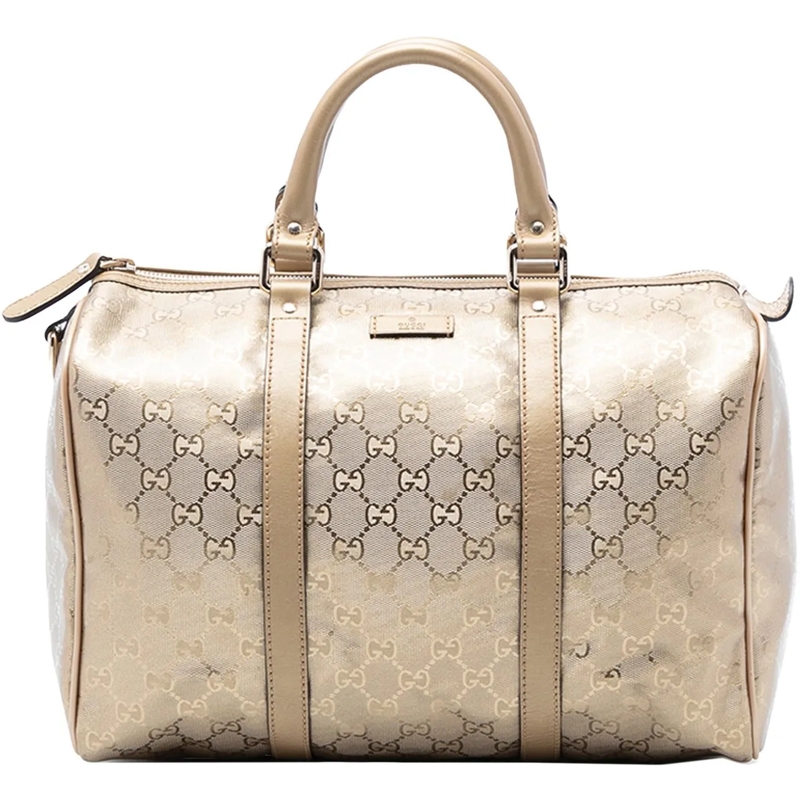 Gucci Tote Medium GG Imprime Joy Boston Bag gold