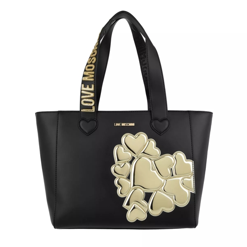 Love Moschino Shopping Bag Metallic Heart Oro Shopper