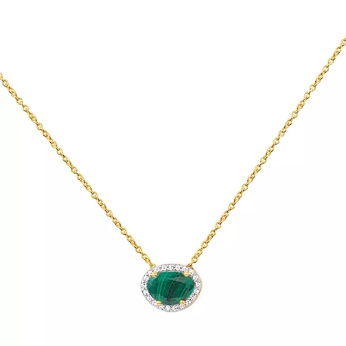 Indygo Mandalay Necklace with Diamonds & Color Stone Yellow Gold Kort halsband