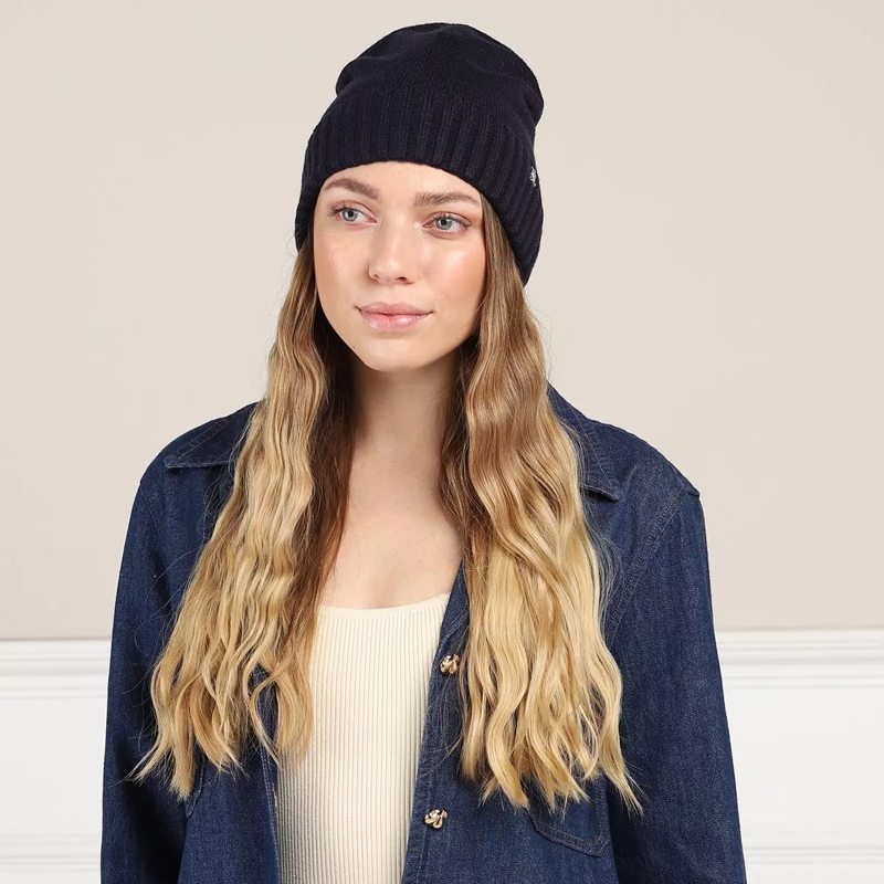 Lauren Ralph Lauren Wollmütze Cuff Hat Cold Weather Navy(Image 5)