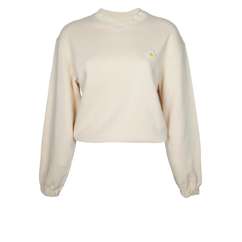 Autry International  Ease Cotton Sweatshirt With Star Patch Neutrals