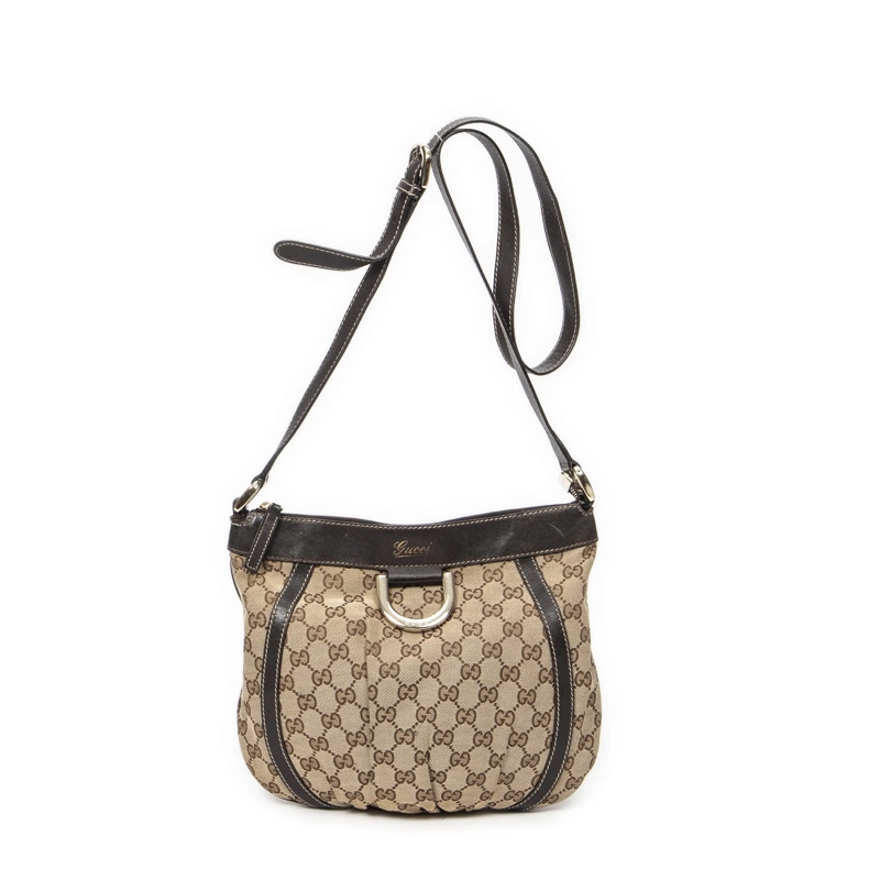 Gucci Crossbody Bag D Ring Messenger braun
