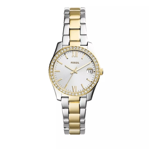 Fossil Scarlette Mini Three-Hand Date Two Tone Stainless  Silver Quartz Horloge