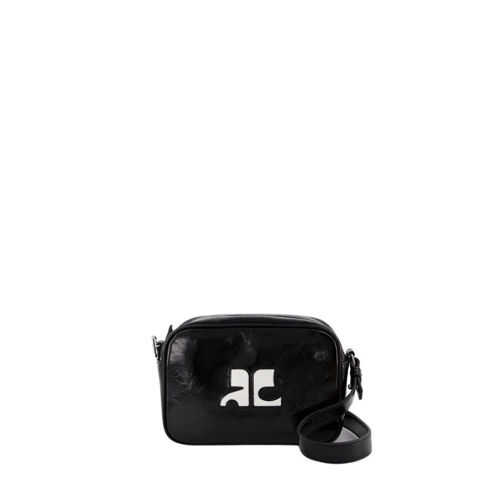 Courrèges Reedition Camera Crossbody - Leather - Black Black Sac à bandoulière