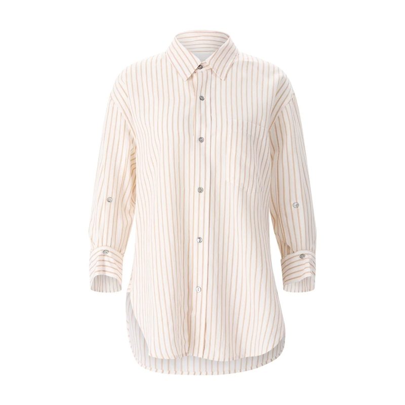 Citizens Of Humanity Bluse Gestreifte Hemdbluse Kayla orange