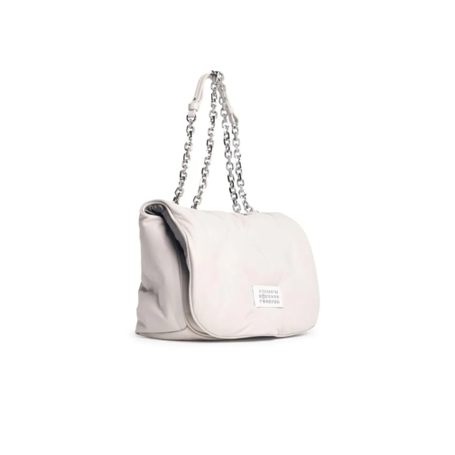 Maison Margiela 'Glam Slam' Cream Leather Crossbody Bag Grey Schoudertas