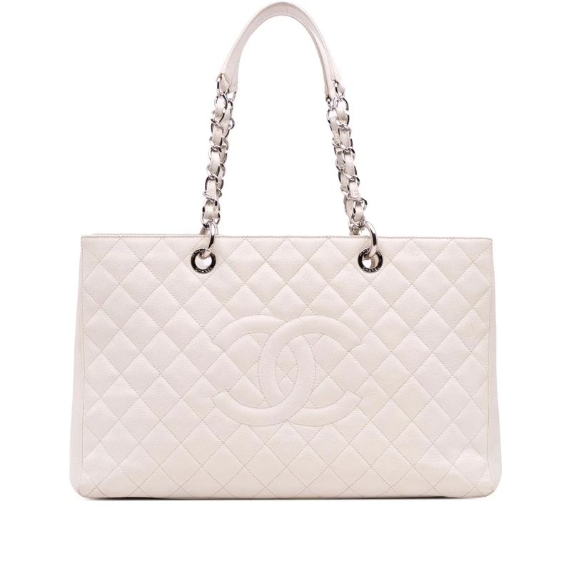 Chanel Shopper Caviar Grand Shopping Tote XL weiß