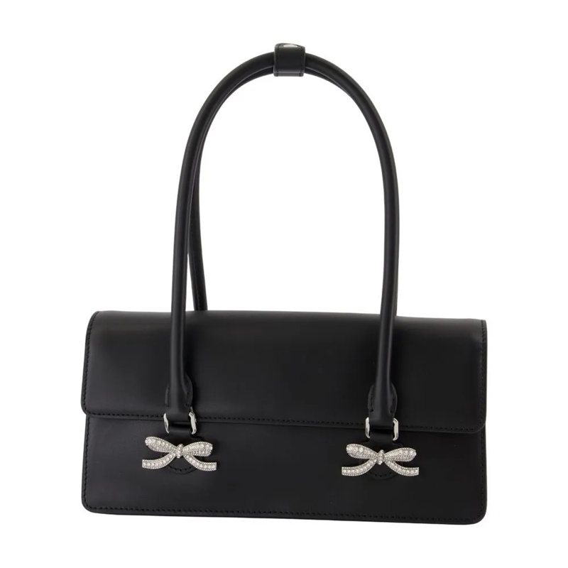 Self Portrait Schultertasche Soft Shoulder Bag - Leather - Black Black