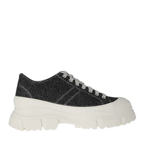 SOFIE D'HOORE lage-top sneaker Wool Ankle Sneakers With Rubber Sole Black