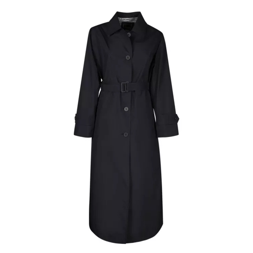 Herno Black Long Trench In Goretex Black 