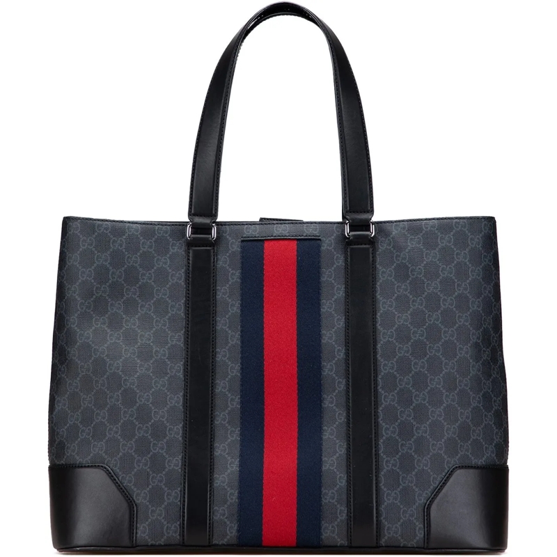 Gucci Shopper Large GG Supreme Web Tote schwarz