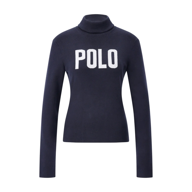 Polo Ralph Lauren Pullover Rollkragenpullover mit Logo Dunkelblau
