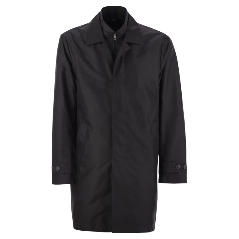 Fay Manteau d'hiver Morning Coat In Technical Cotton Black