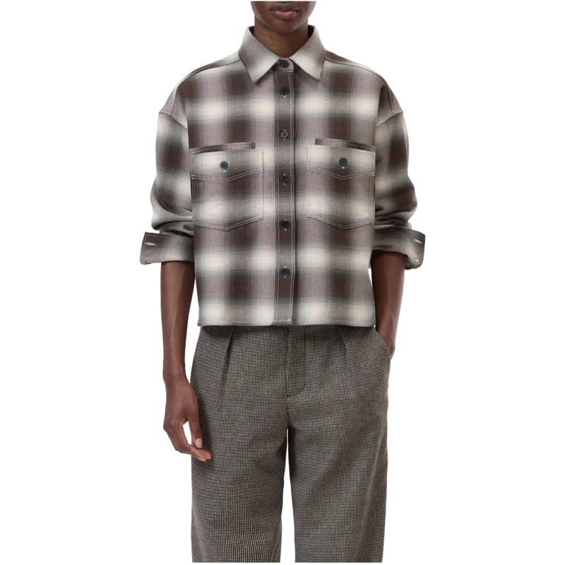 Closed Bluse Closed Cropped Front Oversized Shirt Blouses Multi mehrfarbig(Image 3)