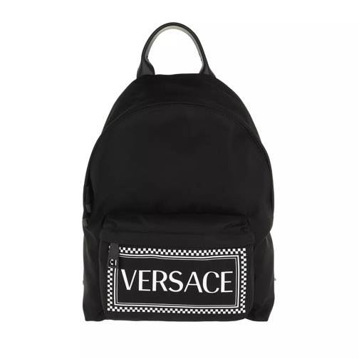 Versace Logo Backpack Black/White Zaino