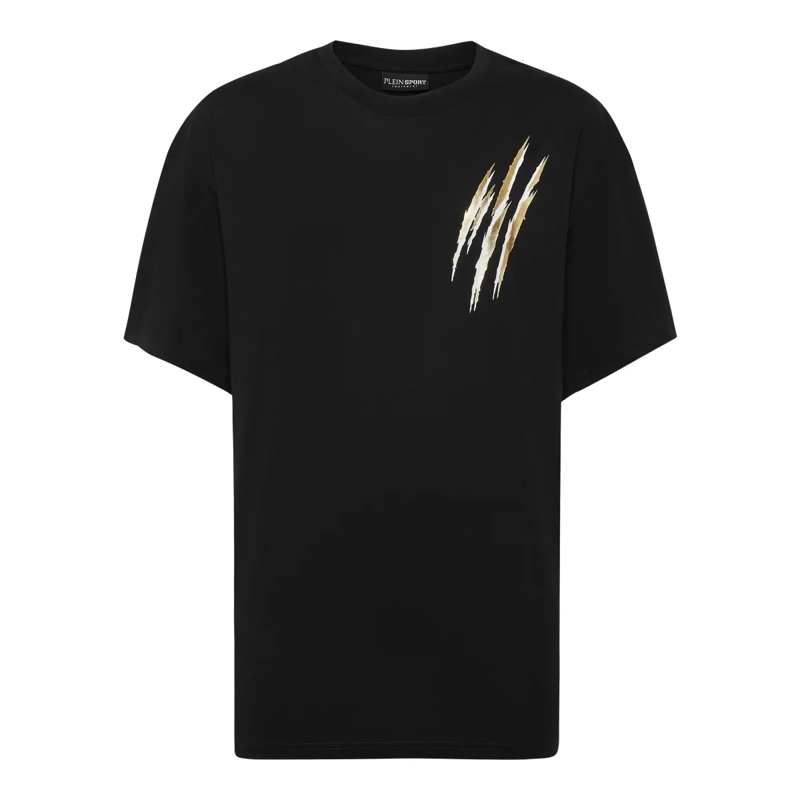 Plein Sport T-Shirt T-Shirt Rundhalsausschnitt Ss Scratch schwarz
