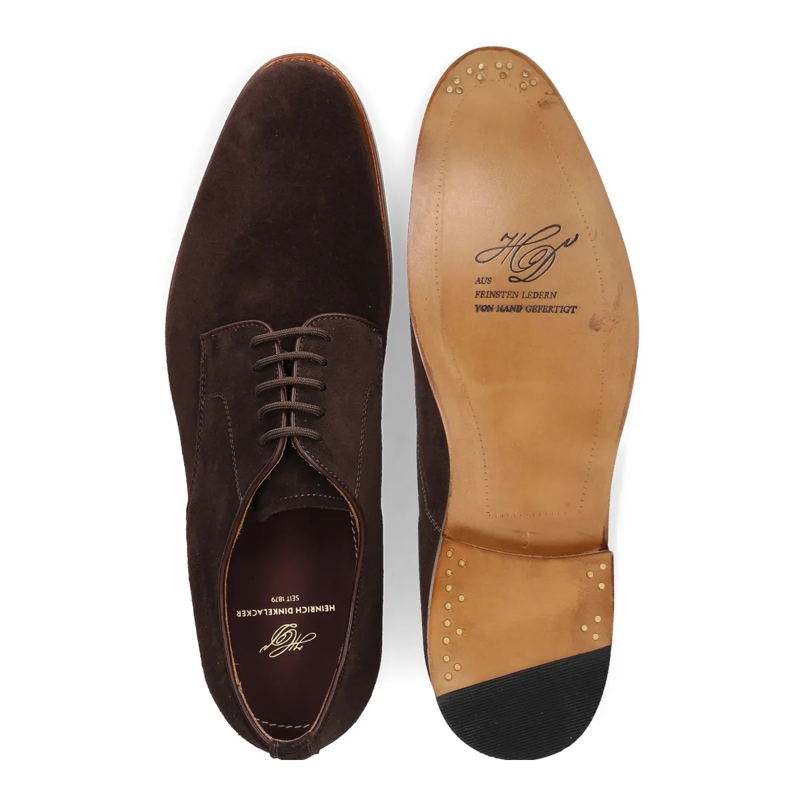 Heinrich Dinkelacker Schnürschuhe Schnürer Luzern Derby Plain V- Vollständig handg dunkel-braun(Image 4)