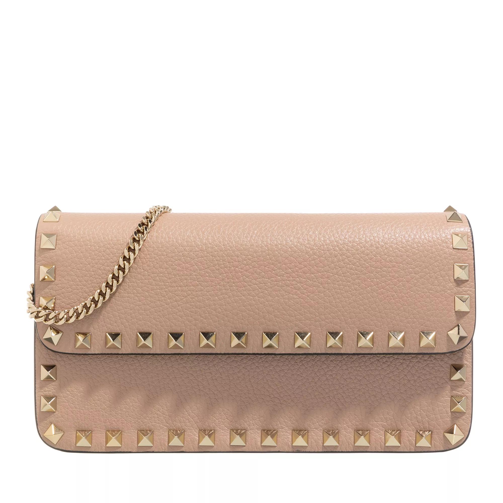 Valentino Garavani Crossbody Bags - Pouch Rockstud - Gr. unisize - in Taupe - für Damen