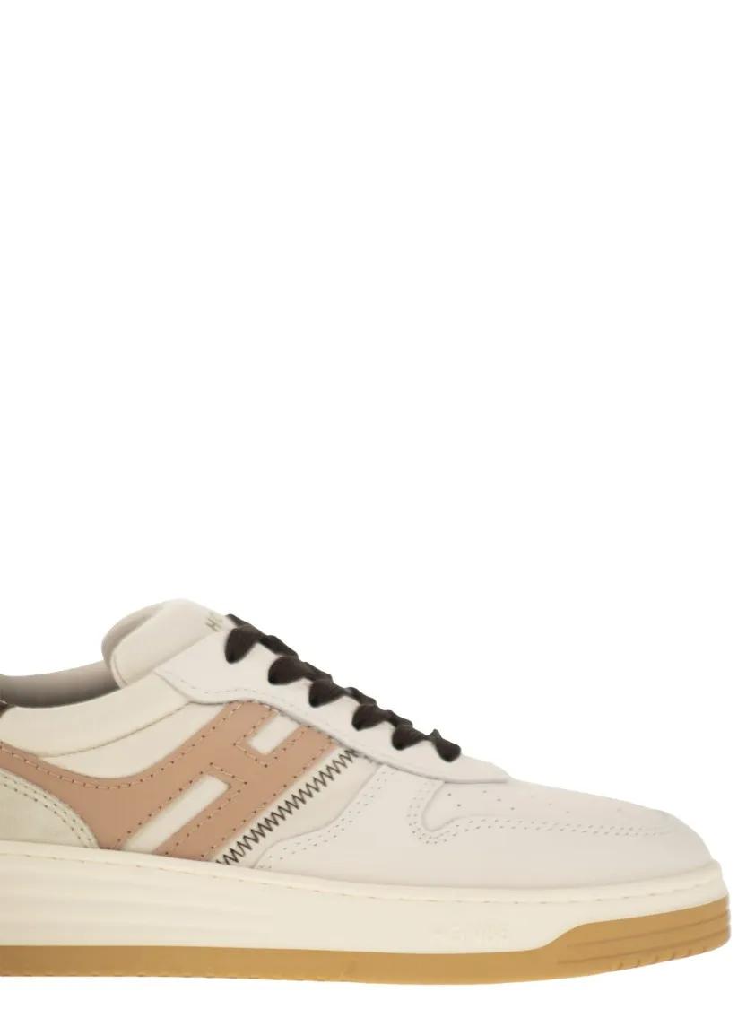Thumbnail - Hogan Low-Top Sneaker - H630 - Leather Trainers With H On The Side - Gr. 38,5 (EU) - in Beige - für Damen