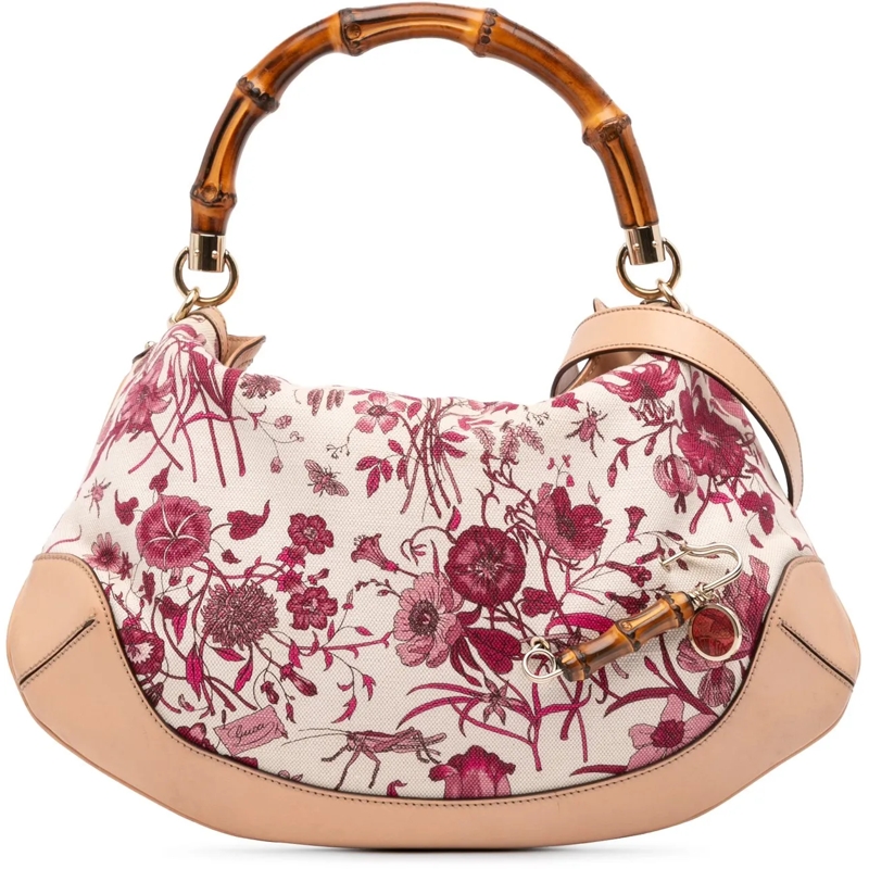 Gucci Sac à bandoulière GG Canvas Flora Peggy Satchel braun