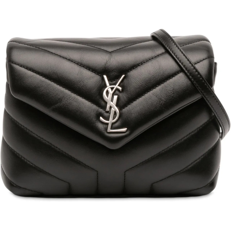 Saint Laurent Schultertasche Toy Leather Monogram LouLou Crossbody schwarz