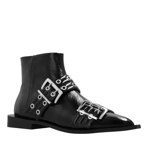 GANNI Low-Top Sneaker Stiefeletten mit Ösen 099 black