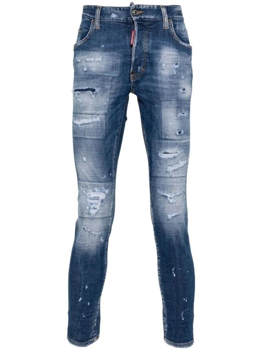 Dsquared2 - Blue Washed Denim Cotton Jeans - Größe 52 - blau