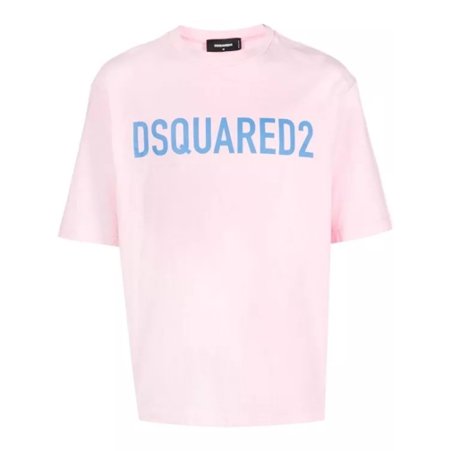 Dsquared2 Pink Logo Print T-Shirt Pink T-shirts