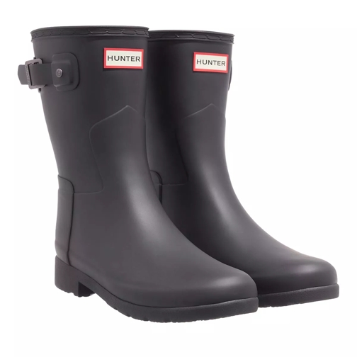 Hunter Refined Short Boot Black Stivali da pioggia