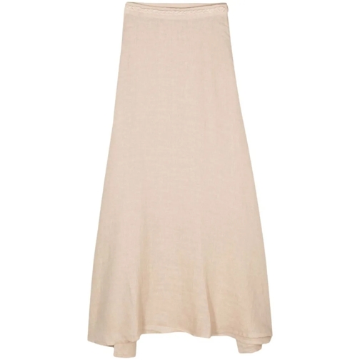 AMOTEA Midi-Röcke Linen Skirt Neutrals