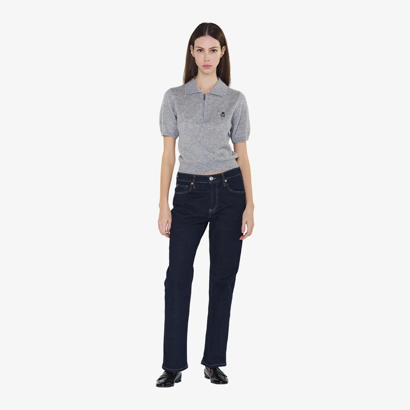 True Religion Polohemd Strick-Poloshirt AMARA grau(Image 2)