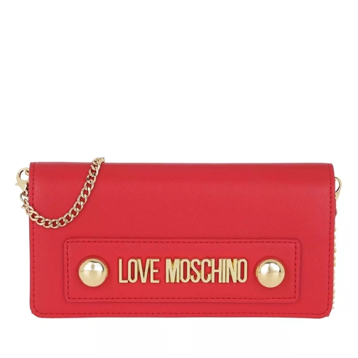 Love Moschino Logo Chain Crossbody Bag Rosso Borsetta a tracolla