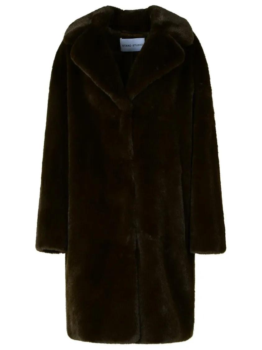 Stand Studio - Teddy Camille%27 Brown Faux Fur Jacket - Größe 36 - braun