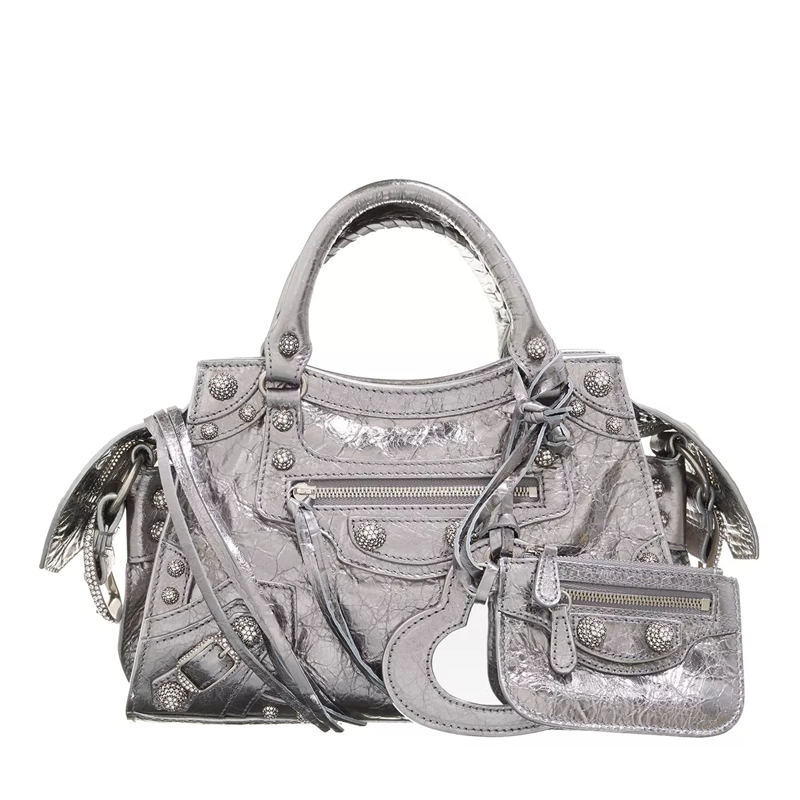 Balenciaga Satchel Neo Cagole Extra Small Silver