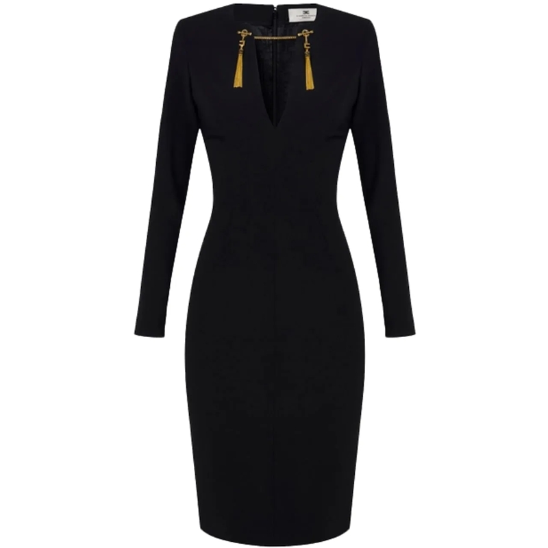 Elisabetta Franchi Midikleid Dresses Black schwarz