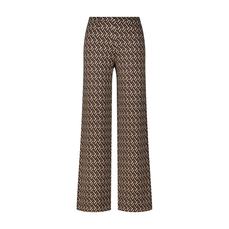 Seductive Pantalons décontractés Weite Hose Kimberly mit Muster Braun