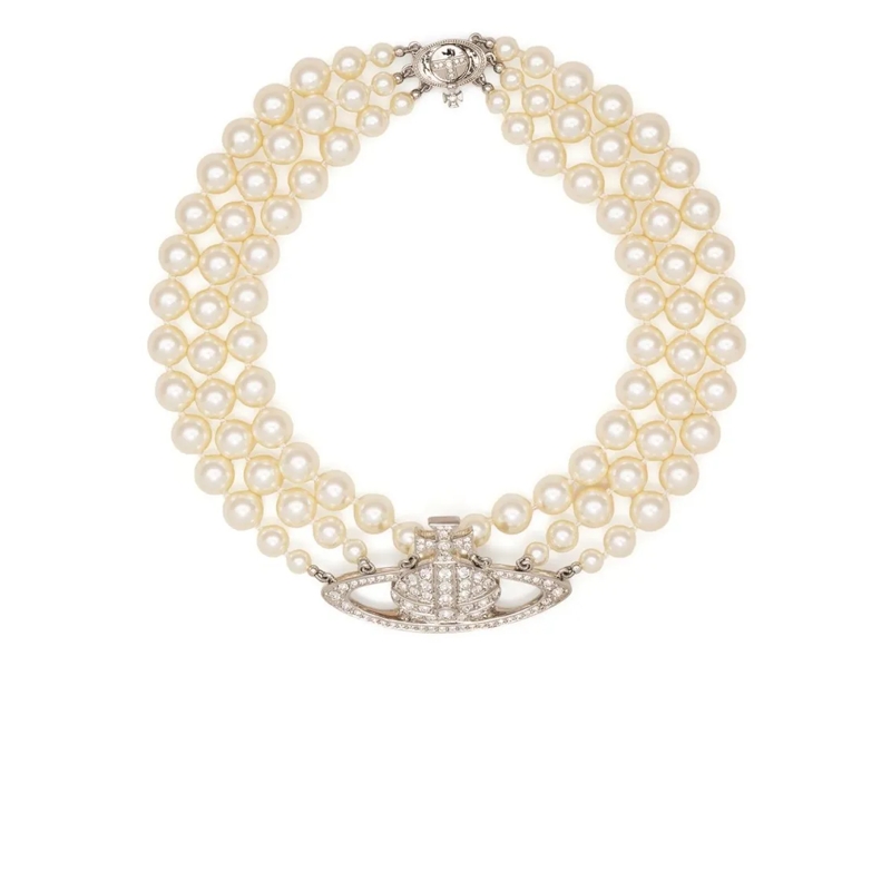 Vivienne Westwood Mittellange Halskette Layered Faux Pearl Necklace Not Applicable